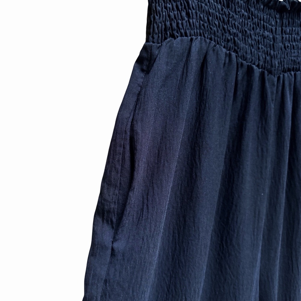 ODDY Black Ruffle Tiered Wide Leg Pants High Waist Flowy Fairy Whimsigoth SM - Picture 5 of 8